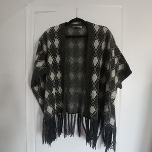 Cozy Argyle Poncho